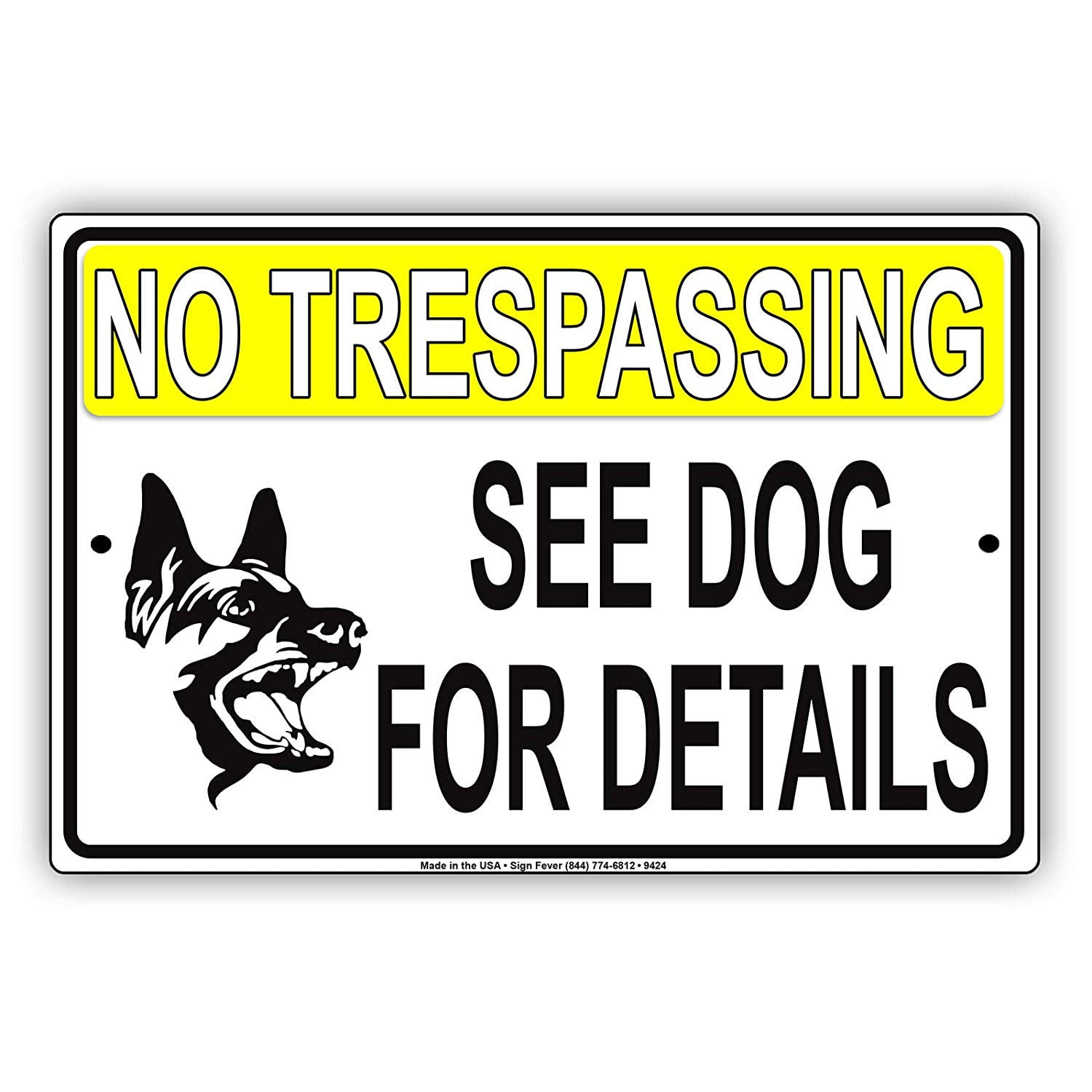 dog on premises sign walmart