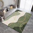 thumbnail image 3 of Nordic Gradient Emerald Green Area Rug, Abstract Golden Geometric Lines Indoor Rugs, with Anti-Slip Easy Clean Carpet for Living Room Bedroom Kitchen Dining Room Home Office 5 x 7ft, 3 of 7
