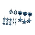 thumbnail image 4 of Adornos colgantes para de Navidad, adornos navideños, colgantes con abalorios, juego de bolas navideñas para hotel, hogar, Acción de Gracias, Azul, 4 of 9