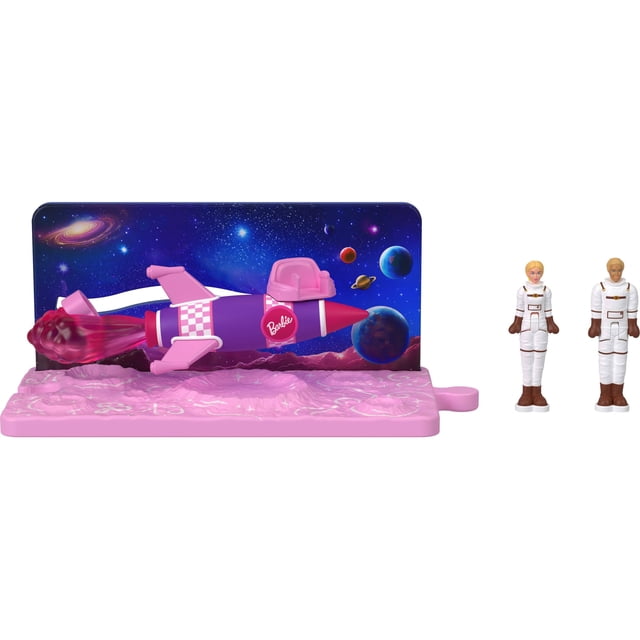 Barbie Mini BarbieLand Set de Vehículos de la Película con 2 Muñecas