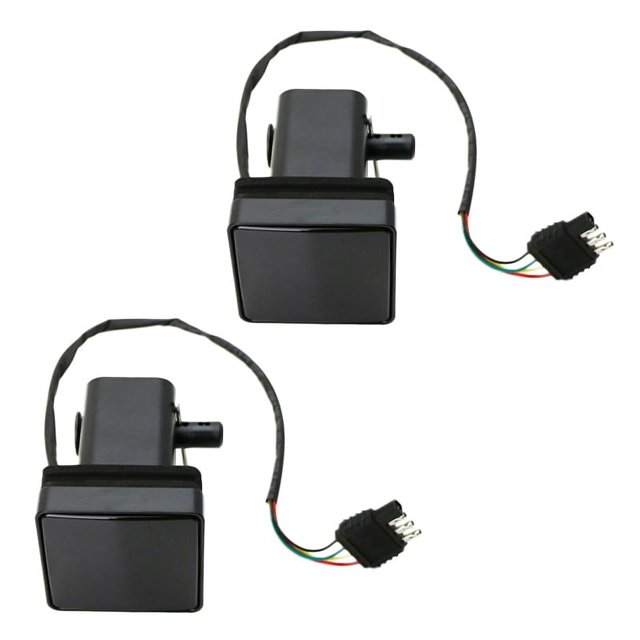 2X Cubierta de Receptor de Remolque de Enganche de Remolque de 2 Pulgadas Lente Ahumada 15 Luz de Freno LED
