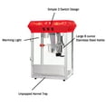 thumbnail image 3 of Countertop Popcorn Machine - Antique Style Foundation Popper - 8oz Kettle Old Maids Drawer Warming Tray and Scoop by Great Northern Popcorn (Red), 3 of 6