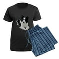 thumbnail image 5 of CafePress - Black And White Border Collie Pajamas - Women's Short Sleeve Print T-Shirt and Pants Dark Cotton Pajama Set, 5 of 7
