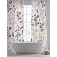 thumbnail image 5 of Purple Pink Botanical Sheer Curtains 96 Inch Length 2 Panels Set Window Treatments, Rustic Country Spring Floral Summer Leaf Rod Pocket Semi Curtains for Living Room/Bedroom/Kitchen, 104"W x 96"L, 5 of 7