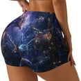 thumbnail image 3 of Athletic Shorts for Women, Enchanted Forest Stag Gathering Seam Womens Shorts High Waisted Sport Running Workout Gym, 3 of 8