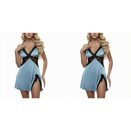 2 Pack Steel Lingerie Ring Sleepwear Fashion Lace Underwear Garter Pajamas Vintage Negligee Large Push up Bra Lingerie Set Cow Lingerie Valentines Lingerie Set Push up Lingerie for Women Padded