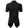 thumbnail image 3 of Doublju Women's Short Sleeve Open Front Draped Blazer, 3 of 4