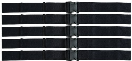 Secure (Pack of 5) Quick Release Transfer Gait Belt - 60' - Black - One Year Warranty