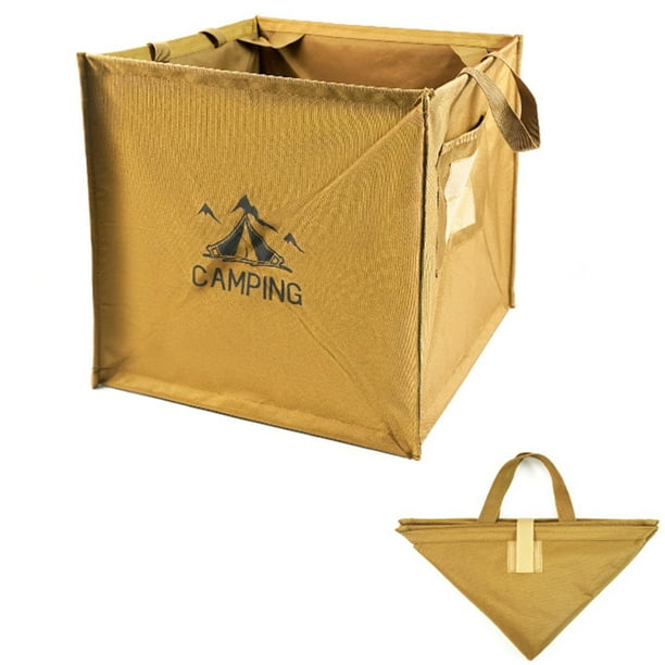 Bote de basura para acampada de 60 L, papelera de reciclaje plegable portátil para acampada, bote de basura para acampada