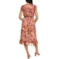 thumbnail image 2 of CeCe womens  Smocked Waist Midi Dress, s, Orange, 2 of 3