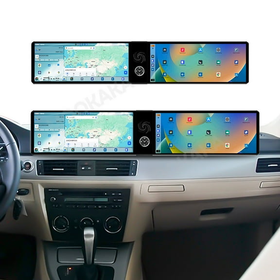 MOOKAKA 12.3" 12.3" Smart Display Radio Audio Media Player for BMW 3 Series E92 2004-2011 Models Universal Car Navigation GPS Upgrade Headunit Android Replacement HD Screen Carplay Accessories