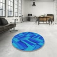 thumbnail image 3 of Ahgly Company Indoor Rectangle Patterned Deep Sky Blue Novelty Area Rugs, 6' x 9', 3 of 6