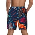thumbnail image 4 of Balery Tropical Flower Mens Swim Trunks Swim Shorts for Men Quick Dry Inseam Beach Shorts with Compression Liner Pocket-Medium, 4 of 9
