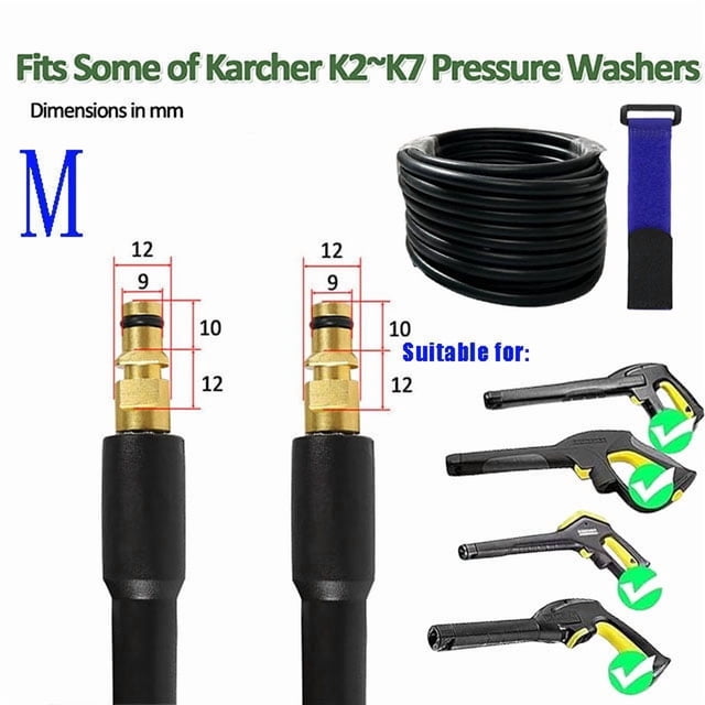 Car Wash Water Gun Pipe High Pressure Car Washer Water Cleaning Extension Pipe For for Karcher Bosch Black Cleaning Machine