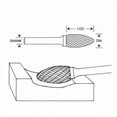 thumbnail image 2 of Manufacturer Varies Flame Bur,5/16",Carbide,Single Cut 310-002629, 2 of 2