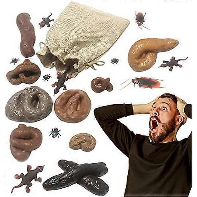 5 Pcs Prank Poo Toy,Realistic Fake Turd Artificial Dog Poop Toys with Storage Bag | Joke Trick Poop Toys for Sheets, Living Rooms, Toilets Yyid