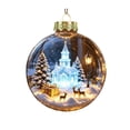 thumbnail image 2 of Fievgin Glowing Christmas Story Ornament, Light Up Mini Holiday Scene Transparent Globe with Warm LED for Tree Window Mantel, 2 of 6