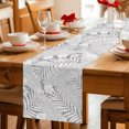 thumbnail image 5 of Table Runners 70 Inches Long Dress Scarves, Gray Palm Tree Farmhouse Coffee/Dining/Kitchen Table Decor, Holiday Table Runner, Summer Tropical Plants Leaves Vintage Flowers 13x70 Inch, 5 of 9