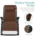 thumbnail image 4 of Best Choice Products Oversized Zero Gravity Chair, Folding Recliner w/ Removable Cushion, Side Tray - Woodland Brown, 4 of 8
