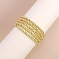 thumbnail image 4 of Cterwk 14K Gold Plated Bead Ball Bracelet Stretchable Elastic Hypoallergenic Bohemian Stackable Bracelet for Women, 4 of 6