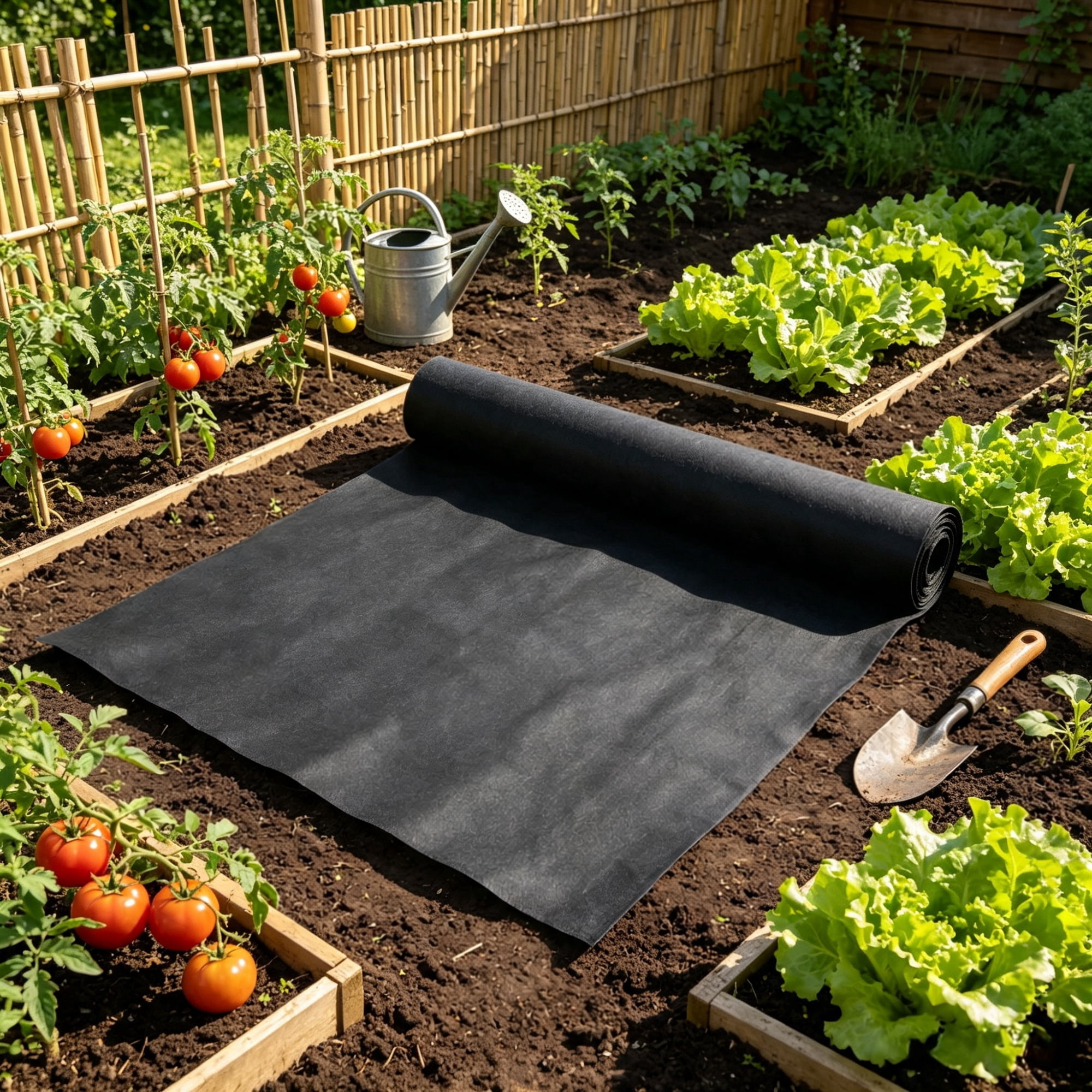 4x100FT 8OZ Non Woven Geotextile Fabric, Heavy Duty Weed Barrier Landscape Fabric, Ground Cover Weed Control, French Drains Drainage Fabric, Black