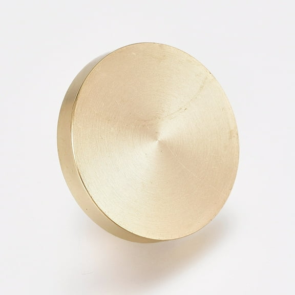 Brass Blank Stamp Head For Wax Seal Stamp Flat Round Golden 20x14mm Hole: 6.5mm