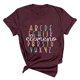 thumbnail image 3 of Camiseta informal lisa con letras para mujer: manga corta, suave y transpirable, versátil con pantalones cortos vaqueros, fácil de cuidar, varias tallas, 3 of 3