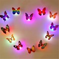 thumbnail image 2 of Innovative Glowing Butterfly Small Pasted Night Light Home Store Wedding Decoration, 2 of 9