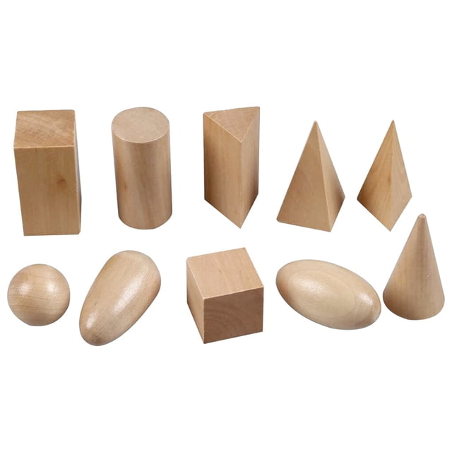 10pcs/set Building Block Wooden Geometry Model Toy Children Manual block toy geometry Geometry Block Kid Educational Toy