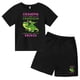 thumbnail image 3 of 2024 Nuevo traje de camiseta con estampado de grafiti para niños, diseño de dinosaurio, camiseta estampada + pantalones cortos, 2 piezas, conjunto de moda para niños y niñas, 3 of 5