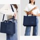 thumbnail image 2 of LHSHID Canvas Tote Bag with Multi Pockets Everything Tote for Women Church Bag Mommy Diapper Bag with Compartments, 2 of 6