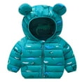 thumbnail image 6 of Baby Jacket Hooded Light Winter Coats Bear Ears Zipper Up Down Coats Outwear For Toddler Boys Girls,Bear Ear Winter Coat 3-4 Years, 6 of 6