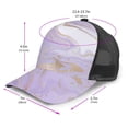 thumbnail image 2 of Disketp Lavender Glitter Foil Stripes Print Trucker Hat Men Women - Mesh Baseball SnapBack Cap, 2 of 7