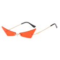 thumbnail image 2 of Eye Gafas de sol Estrechas para mujeres Sin marco Gafas pequeñas Gafas ducción puntiagudas Moda para damas Sun Shades Fancy Dress Gifts Rojo Sunnimix anteojos ojo de gato, 2 of 8