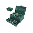 thumbnail image 1 of Cajas Para Joyeria Franela Organizador De Joyas 3 Capas Xtellar verde, 1 of 4