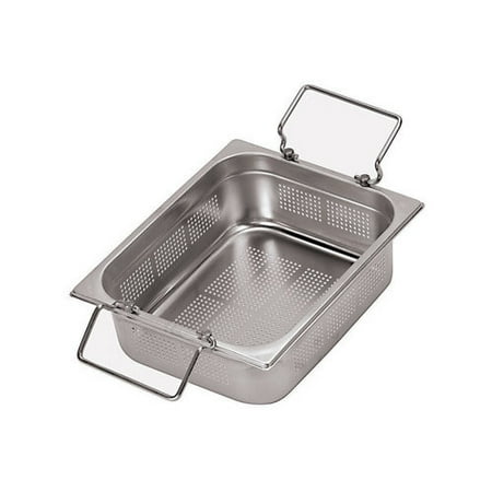 Paderno World Cuisine 12.5 x 10.5 Inch Stainless-Steel Perforated Hotel Pan (Set of 2)