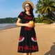 thumbnail image 4 of Disketp Happy Halloween2 para Vestido de Manga Corta para Mujeres, Vestidos de Verano para Mujeres, Casual y Holgado para la Playa, 4 of 6
