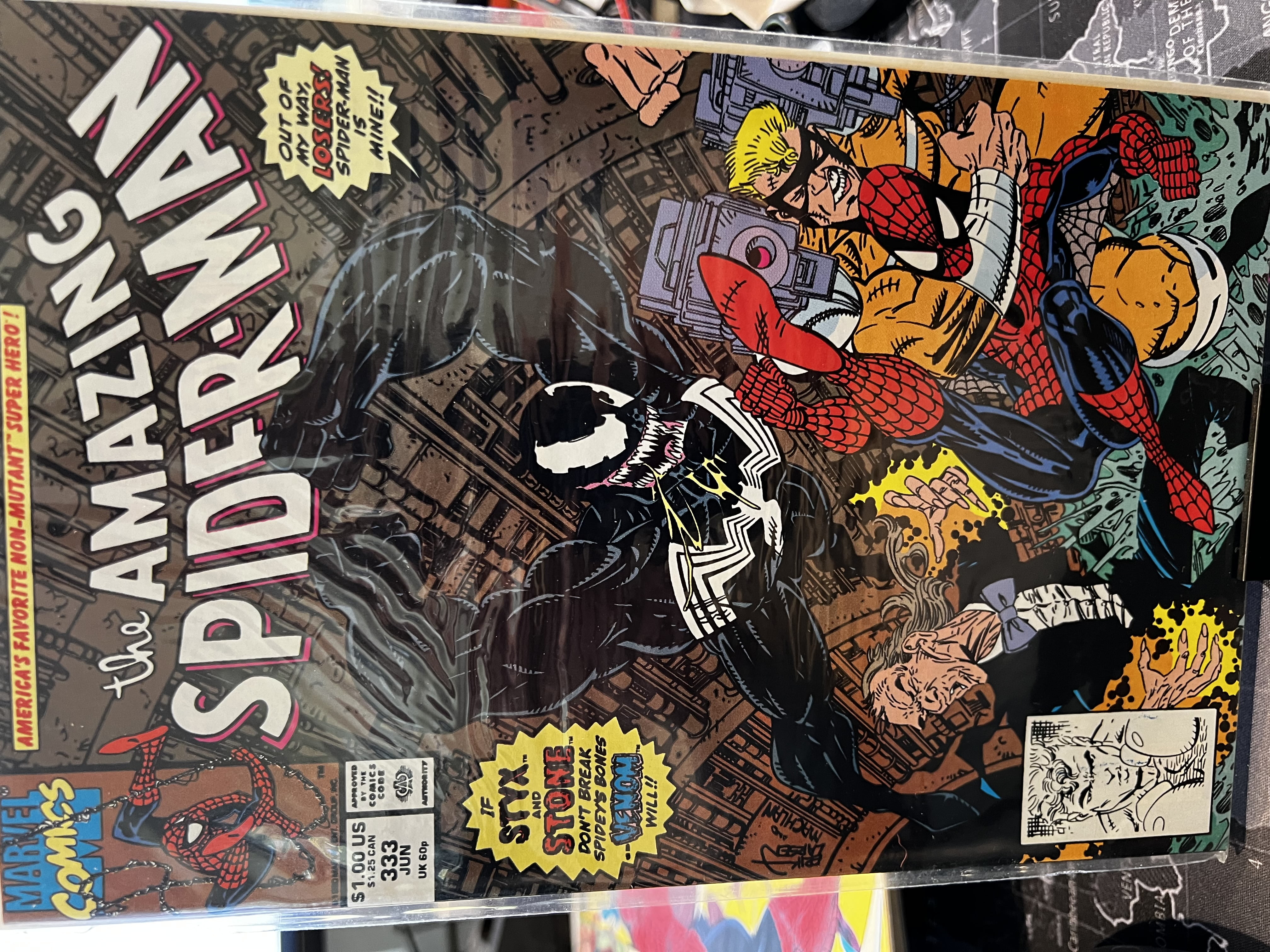 Amazing Spider-Man #333 Marvel Comics 1990 Venom Erik Larsen Sharp Looking Book