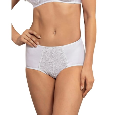

Leonisa Basics Mid-Rise Lace Detail Classic Smoothing Panty for Women - Size L