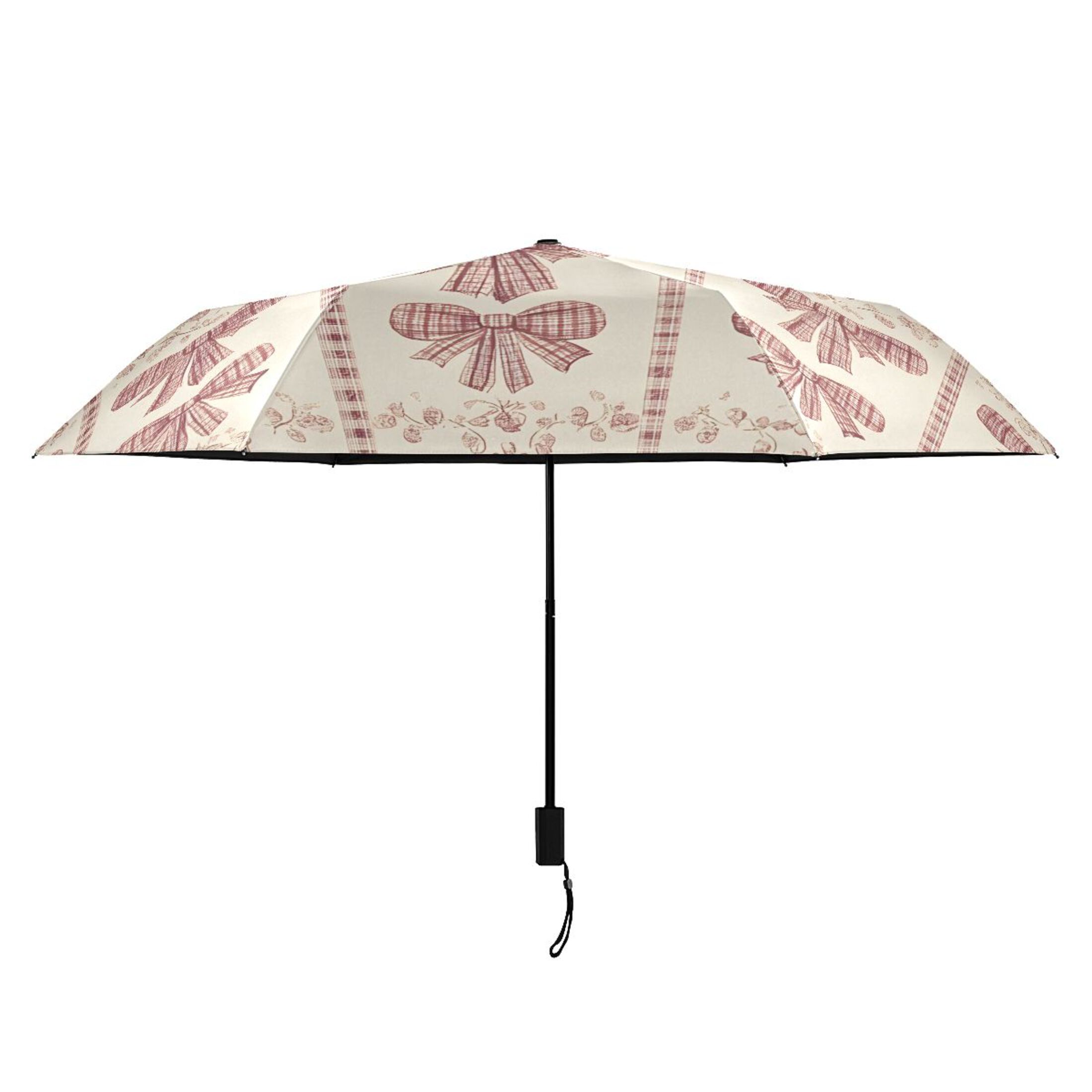 ALAZA Retro Bows UPF 50+ Compact Folding Umbrella for Rain Travel Umbrella Packable