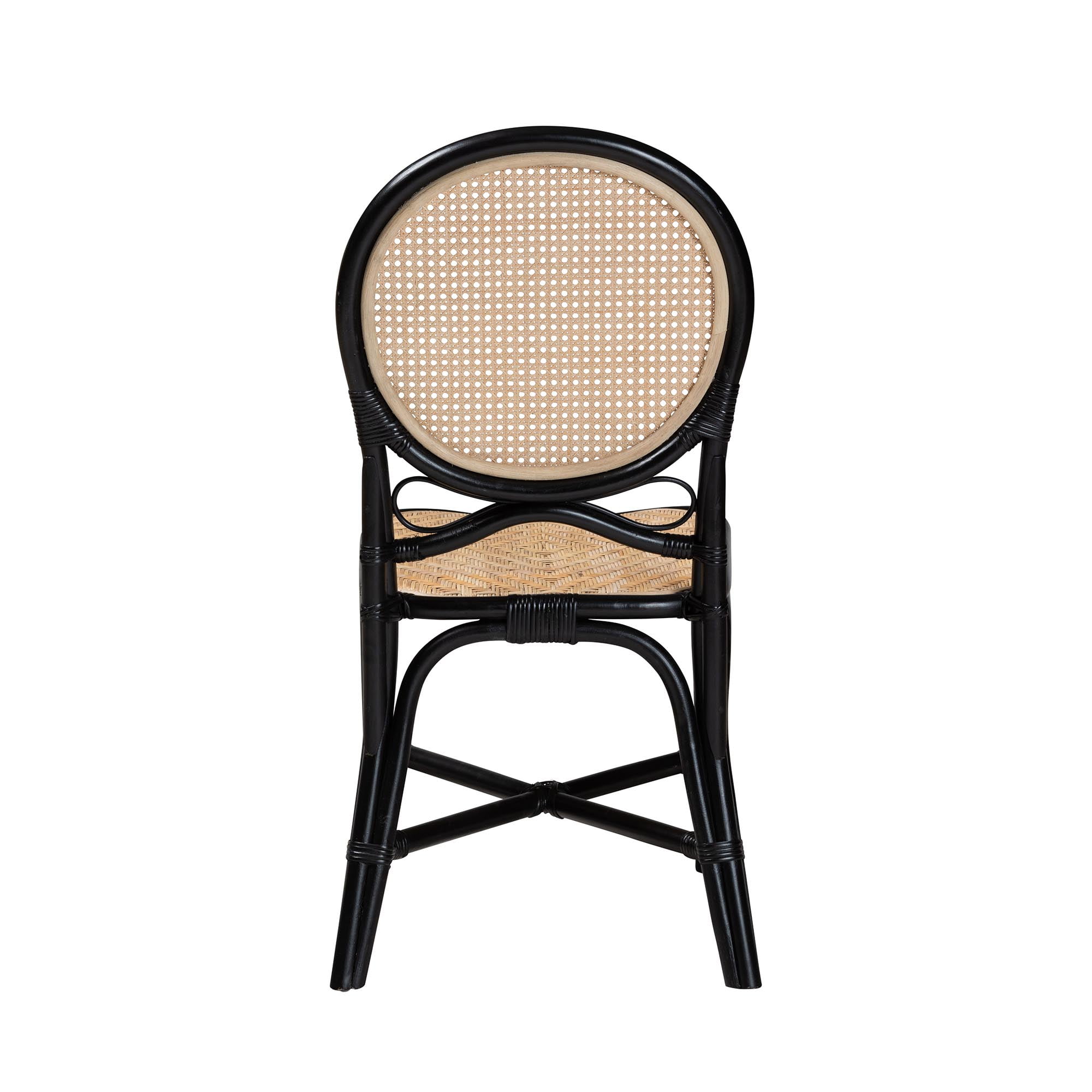 bali & pari Ayana Rattan Mid-Century Dining Chair, Natural Brown