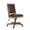 Dark Brown/Natural, variant on Noble House Printz Wood Upholstered Swivel Office Chair, Beige and Natural