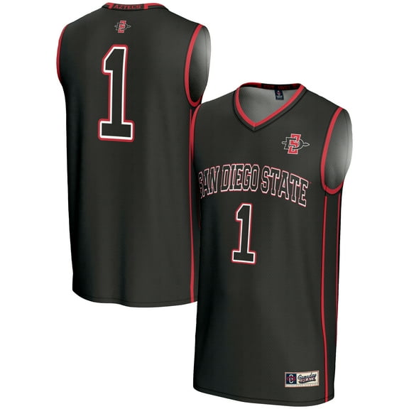 Men's GameDay Greats #1 Black San Diego State Aztecs Lightweight Basketball Fashion Jersey