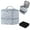 Light Blue Leaf, variant on Double-Layer Nail Polish Organizer Bag, Holds 27 Bottles (15ML/0.5 FL.OZ or Larger), Nail Tools Case with Adjustable Dividers, Light Blue Leaf