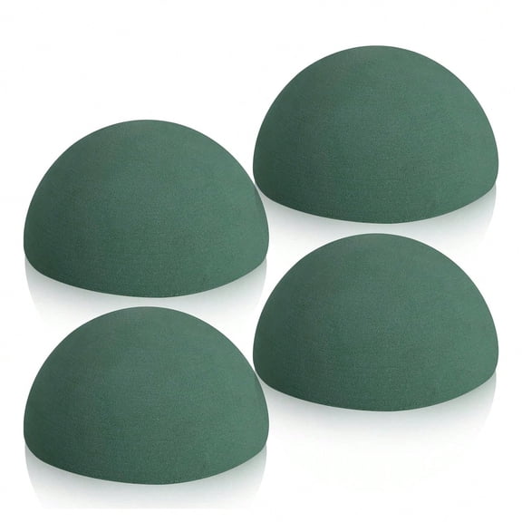 4 Pcs Half Ball Floral Foam Block Green Wet Dry Flower Foam Green Foam Balls Large Flower Craft For Wedding Artificial Flower Plant Bouquet Arrangement DIY Craft