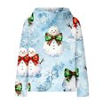 thumbnail image 5 of UACY Toddler Girls Christmas Hooded Sweatshirt, Snowman Graphic Long Sleeve Oversized Festive Pullover Top, Holiday Fashion Clothes for Girls (Brown, 18-24 Months), 5 of 6