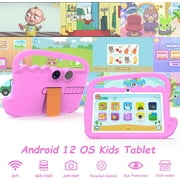 7 inch Kids Tablet Android Toddler Tablet, 7 Tableta for Boys Girls, 4GB RAM 32GB ROM WiFi Dual Camera IPS Safety Eye Protection Screen, Parental Control APP, Latest Model Kid Tablets, Pink