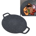thumbnail image 1 of Korean BBQ Grill, Durable High Thermal Conductivity Non Rust Wear Resistance Korean BBQ Grill Strong Practicability Coating Universal Induction Cooker Anti Stick Pan Thickened Alum, 1 of 8