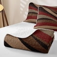 thumbnail image 4 of Erosebridal Abstract Wave Texture Quilt King,Curved Swirl Print King Coverlet Set For Girls,3 Pieces, 4 of 7