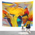 thumbnail image 2 of UFAEZU Floral Bouquet Abstraction In The Modern Kandinsky Executed Oil On Canvas Wall Art Hanging Tapestry Home Decor for Living Room Bedroom Dorm 60x80 inch, 2 of 2